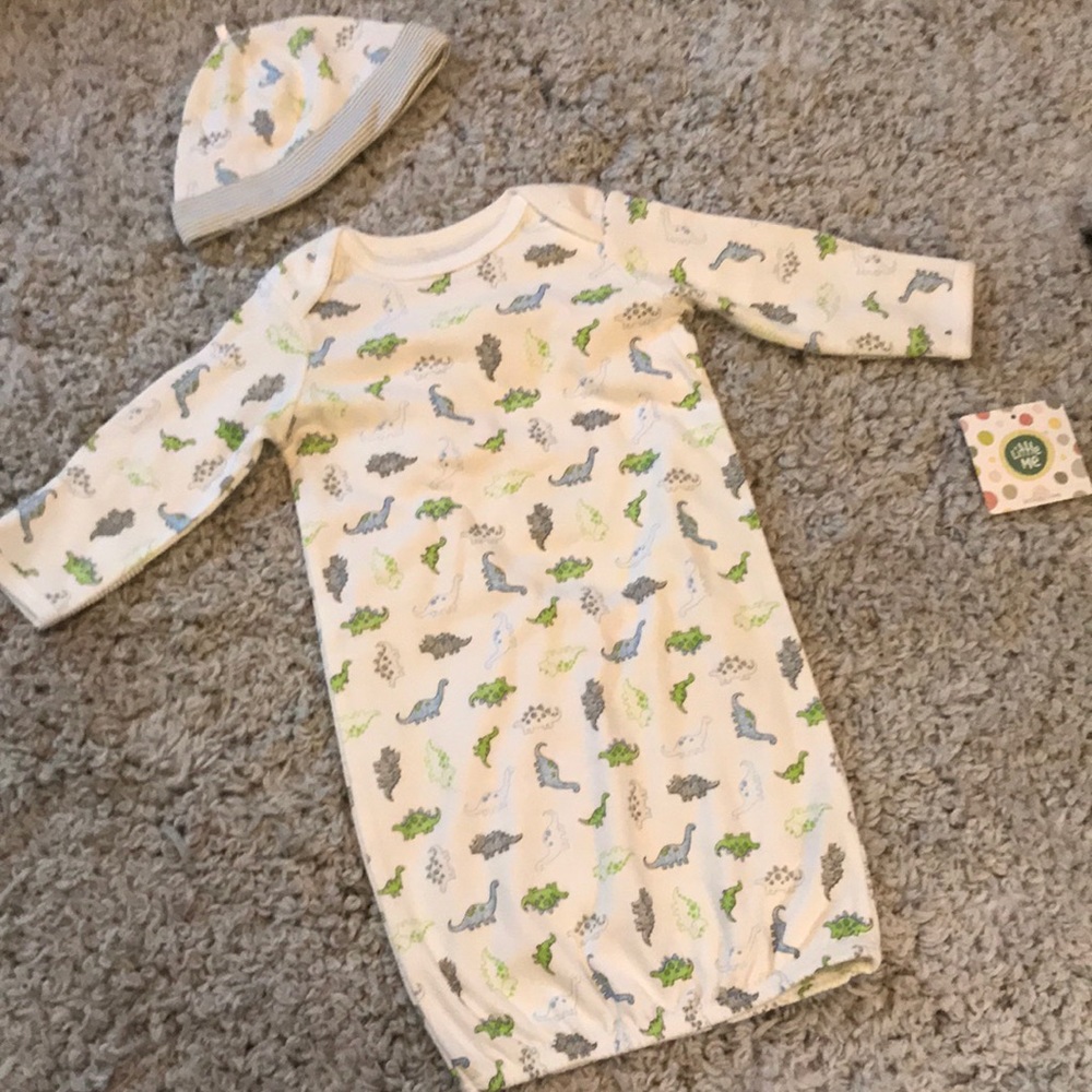 Little Me Sleep Gown & Matching Cap